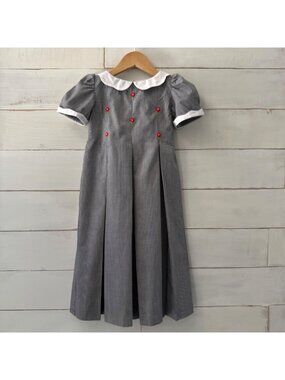 SIZE 6 Orient Expressed Classic Vintage 80's Look Black White Check Dress